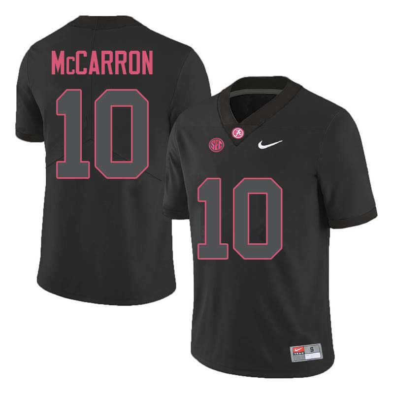 Alabama Crimson Tide Men's AJ McCarron #10 Black NCAA Nike Authentic Stitched College Football Jersey YM16F55VU